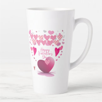 Mug à latte à motif de cœur pour la Saint-Valentin