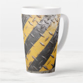 Mug à latte à rayures d'avertissement industriel (Angle droit)