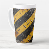 Mug à latte à rayures d'avertissement industriel (Angle gauche)