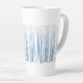 Mug à latte abstrait bleu - Tasse à café haute mod (Angle droit)