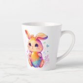 Mug à latte de lapin de Pâques mignon – Lapin past (Droite)