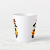 Mug à latte de Panda Halloween mignon | Panda Kawa (Devant)