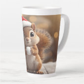 Mug à latte écureuil de Noël mignon (Angle droit)