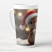 Mug à latte écureuil de Noël mignon (Angle gauche)