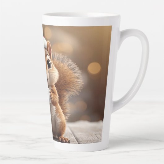 Mug à latte écureuil de Noël mignon (Droite)