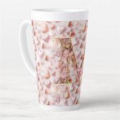 Mug à latte en céramique cœurs rose gold pour mama (Angle gauche)