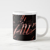 Mug à Latte en Céramique Géant avec Notes de Musiq (Droite)