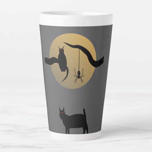 Mug à latte pleine lune hantée (Devant)
