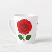 Mug à latte Roses Rouges (Angle gauche)