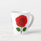 Mug à latte Roses Rouges (Angle droit)