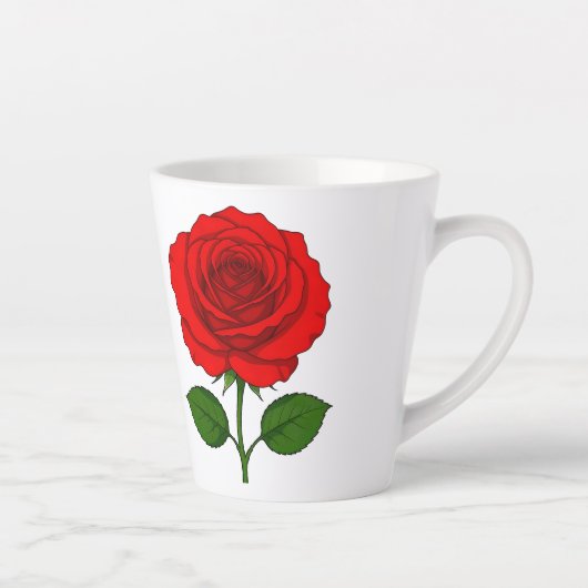 Mug à latte Roses Rouges (Droite)