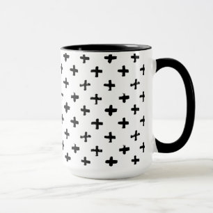 Mug À l'encre noire chargez le motif croisé