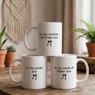 Mug À l'ère de ma mariée Minimaliste Bow Coquette Pers