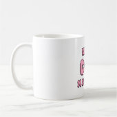 Mug À l'ère de ma mère chatte - Typographie rose rétro (Gauche)