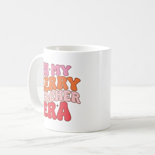 Mug À l'ère de mes Joyeux enseignants - Noël des ensei (Devant gauche)