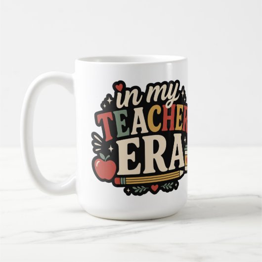 Mug À l'ère de mon professeur Professeur Rétro (Gauche)