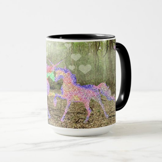 Mug à licorne magique avec forêt (Devant droit)