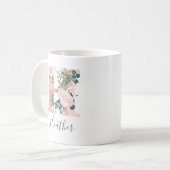 Mug à l'initiale aquarelle florale - H (Devant gauche)