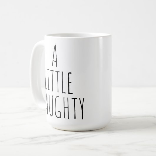 Mug ‘A LITTLE NAUGHTY BUT MOSTLY NICE’ Customizable  (Devant gauche)