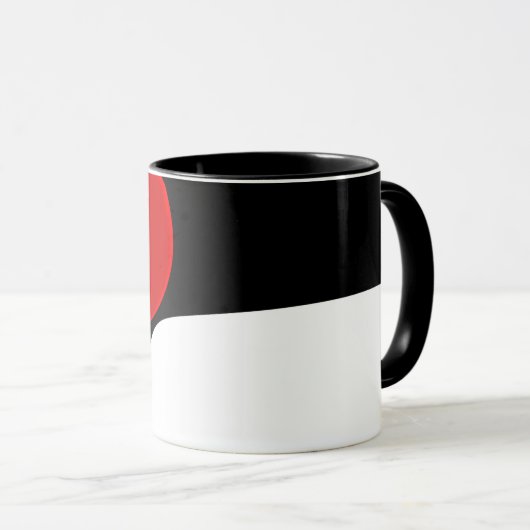 Mug À M. Redd : Noir, blanc et rouge Abstraits (Devant droit)