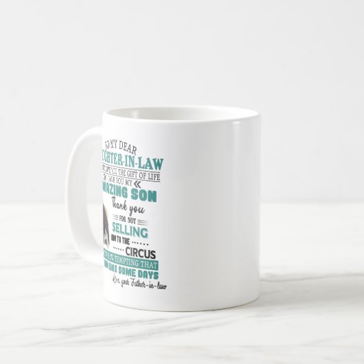 Mug À ma chère fille en chemise de droit (Devant gauche)