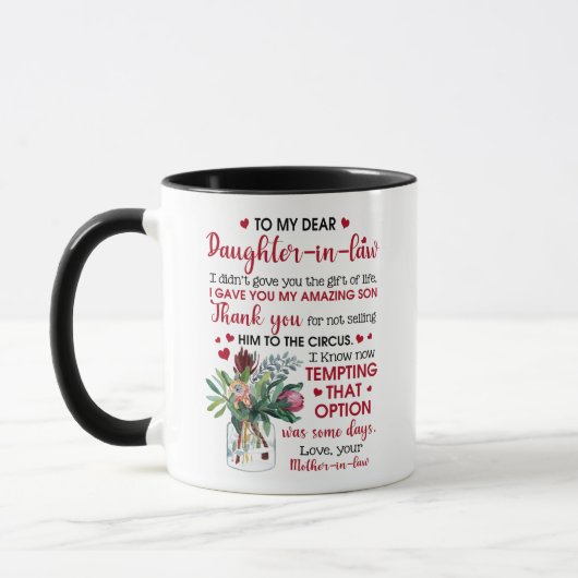 Mug À ma chère fille en droit (Gauche)