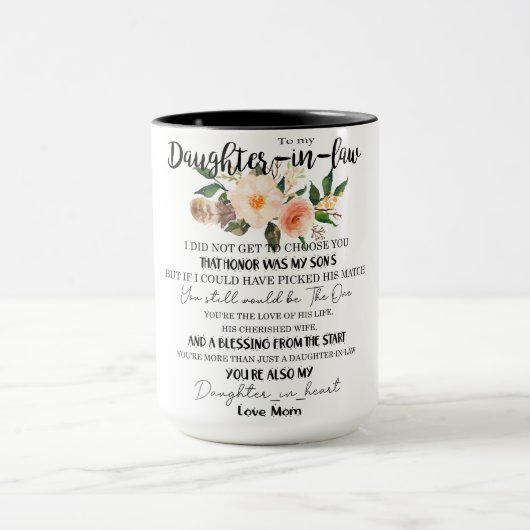 Mug À ma fille en droit, je n'ai pas eu à choisir  (Centre)