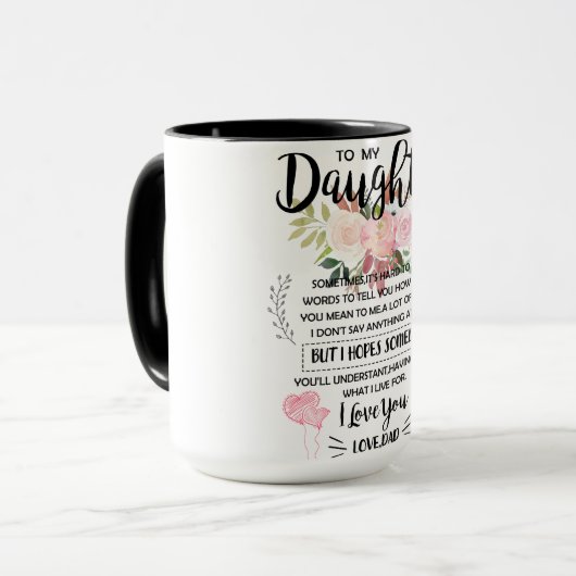 Mug À Ma Fille, Je T'Aime Tant Ma Fille (Devant gauche)