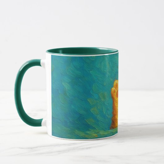 Mug à mâchoire de chat Whimsical - Style de textur (Gauche)