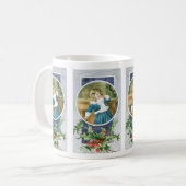 Mug "A Merry Christmas" Fille en bleu (Devant gauche)