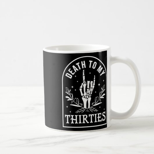 Mug À mes trente 40e anniversaire Squelette Gothique H (Droite)