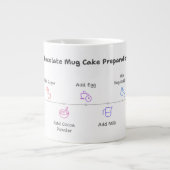 Mug à micro-ondes avec recette de gâteau au chocol (Devant)