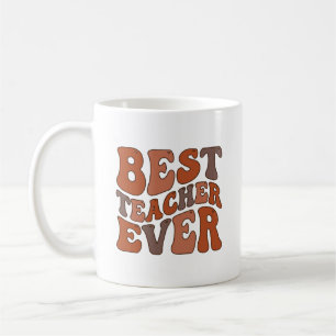 Mug À mon ère d'enseignant – Personnalisé rétro ondulé
