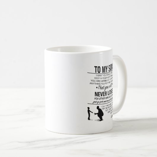 Mug À Mon Fils Mug, Don De Papa (Devant droit)