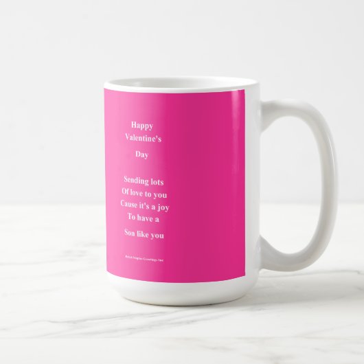 Mug À mon fils Valentine's Day (Droite)