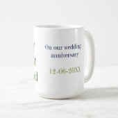 Mug À mon mari anniversaire de mariage ajoutez nom dat (Devant droit)