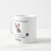 Mug À mon serviteur humain Funny Chig cadeau Yorkie (Devant gauche)