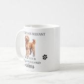 Mug À mon serviteur humain Funny Dog Goldendoodle chie (Devant gauche)