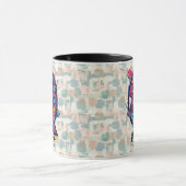 Mug à monogramme abstrait vif - Q pour Quentin (Centre)