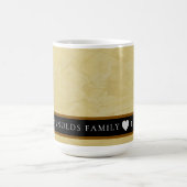 Mug à monogramme avec bande noire et plâtre jaune  (Centre)