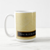 Mug à monogramme avec bande noire et plâtre jaune  (Gauche)