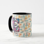 Mug à monogramme géométrique frappant - E pour Eth (Devant gauche)