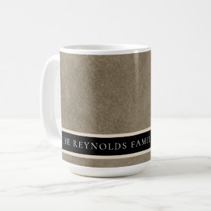 Mug à monogramme personnalisé avec glaçure de café