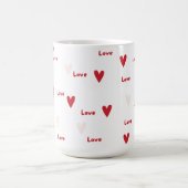 Mug à motif 'Cœurs rouges mignons' et 'Amour' (Centre)