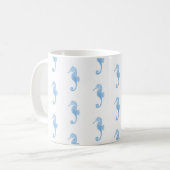 Mug à motif côtier Cheval marin bleu (Devant gauche)