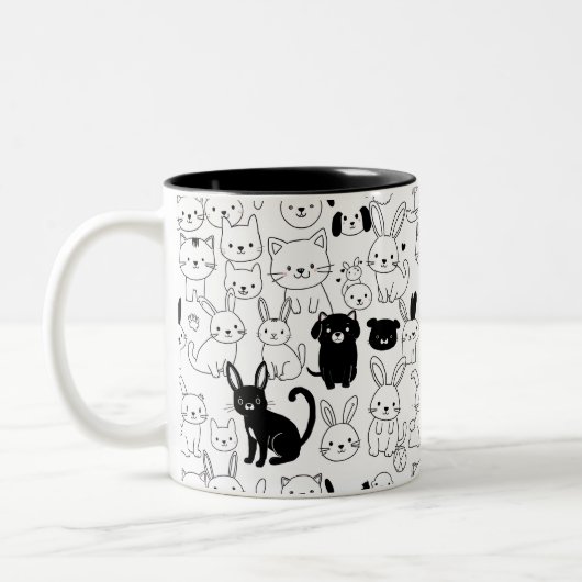 Mug à motif d'animaux mignons (Gauche)