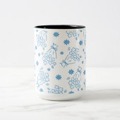 Mug à motif de bouquets de fleurs bleues (Centre)