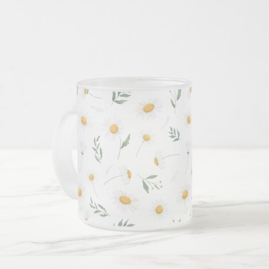 Mug à motif de fleurs de marguerite (Devant gauche)
