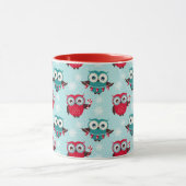 Mug à motif de hiboux de Noël mignons (Centre)