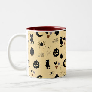 Mug à motif Halloween de chat noir mignon et de ci
